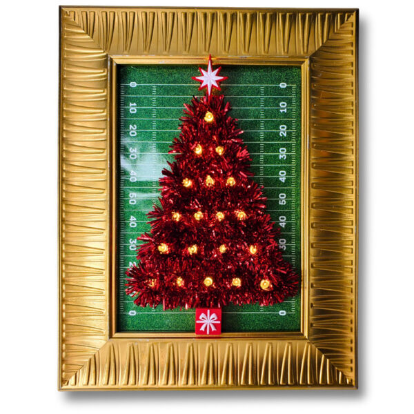 Tiny Football Christmas Tree in a Frame - 586